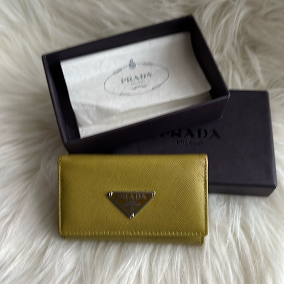 Prada Saffiano Leather Key Case/Card Holder - Picture 1 of 11